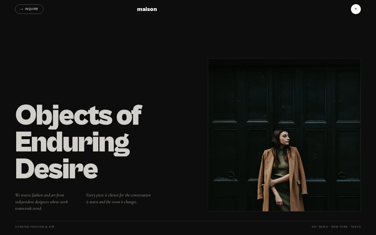 MAISON — Objects of Enduring Desire